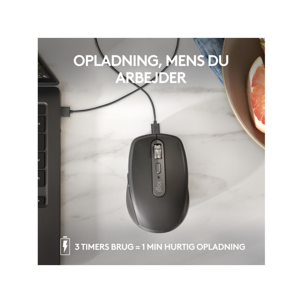 Produktbild för Logitech MX Anywhere 3S - mus - Bluetooth - rosa