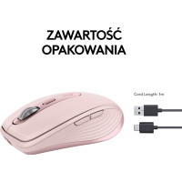 Produktbild för Logitech MX Anywhere 3S - mus - Bluetooth - rosa