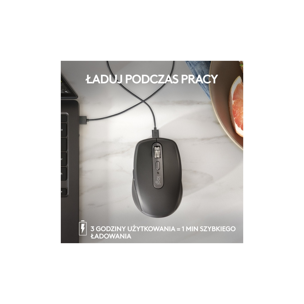 Produktbild för Logitech MX Anywhere 3S - mus - Bluetooth - rosa