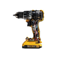 Produktbild för DeWALT DCD791D2-QW borr/drivare - sladdlös - 2 hastigheter - 2 batterier