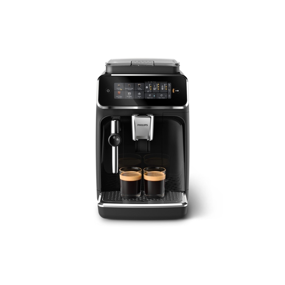 Produktbild för Philips 3300 series EP3321 - automatisk kaffekokare med mjölkskummare - 15 bar - svart lack