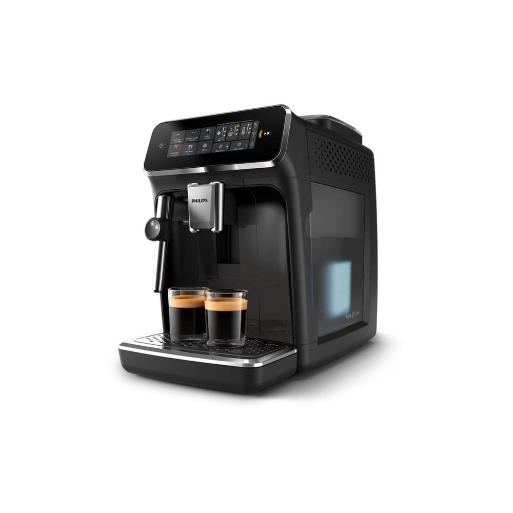 Produktbild för Philips 3300 series EP3321 - automatisk kaffekokare med mjölkskummare - 15 bar - svart lack