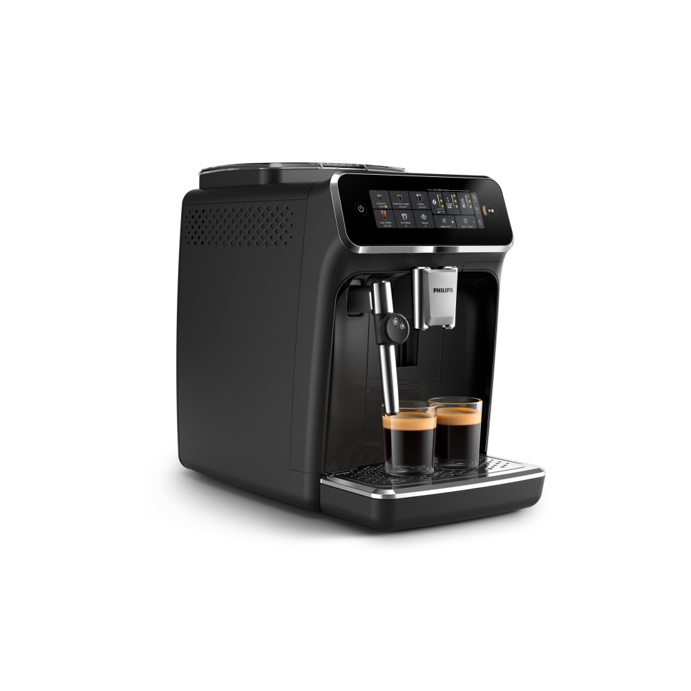 Produktbild för Philips 3300 series EP3321 - automatisk kaffekokare med mjölkskummare - 15 bar - svart lack