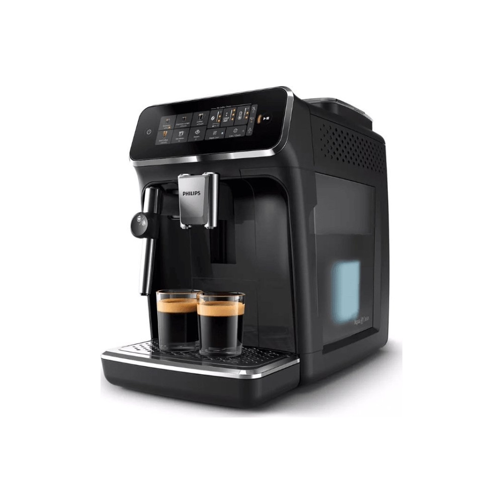 Produktbild för Philips 3300 series EP3321 - automatisk kaffekokare med mjölkskummare - 15 bar - svart lack