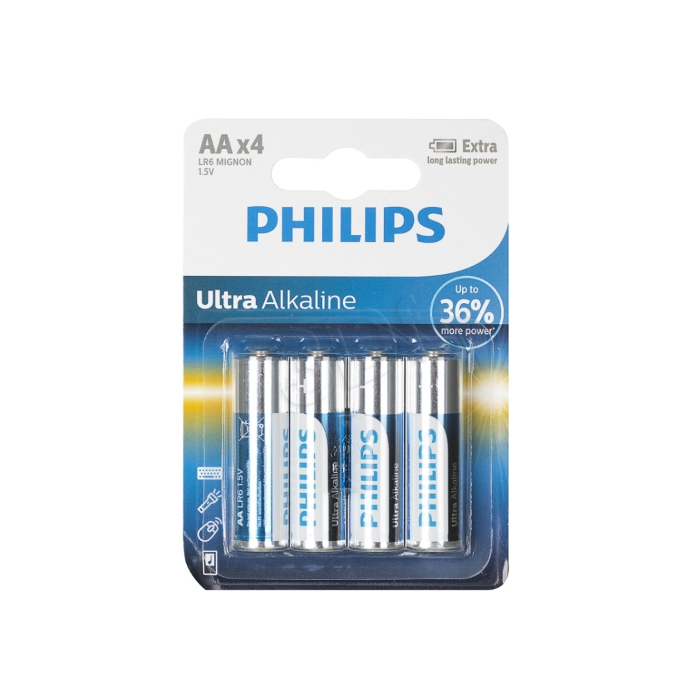 Produktbild för Philips ExtremeLife+ LR6E4B batteri - 4 x AA-typ - alkaliskt