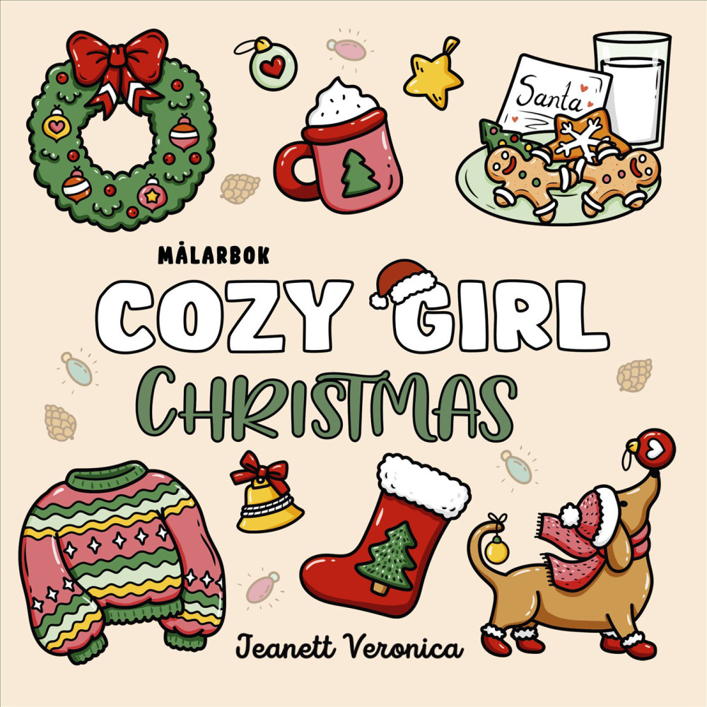 Produktbild för Målarbok : Cozy Girl Christmas