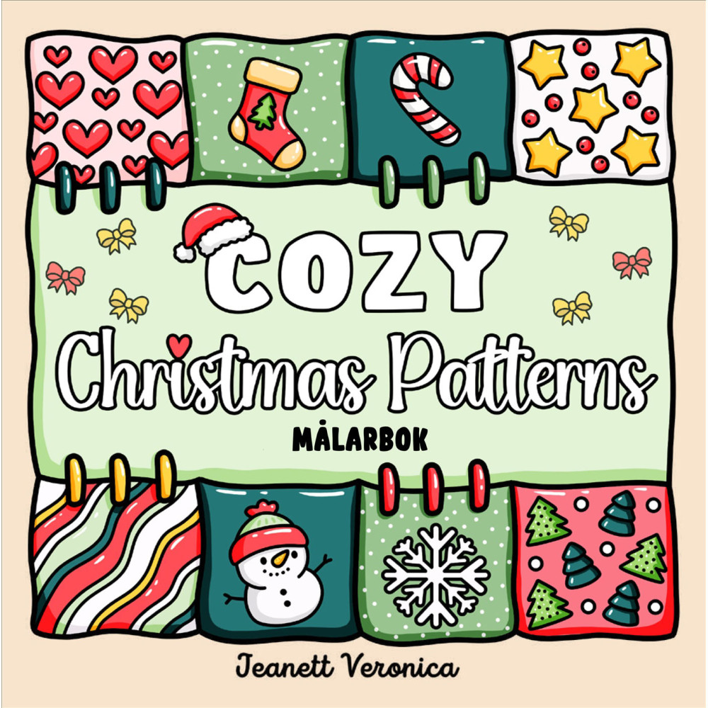 Produktbild för Målarbok : Cozy Christmas Patterns