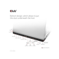 Produktbild för Club 3D - dockningsstation - USB-C - 2 x HDMI, DP - 1GbE