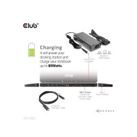 Produktbild för Club 3D - dockningsstation - USB-C - 2 x HDMI, DP - 1GbE