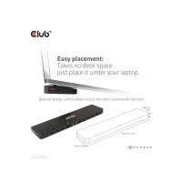 Produktbild för Club 3D - dockningsstation - USB-C - 2 x HDMI, DP - 1GbE