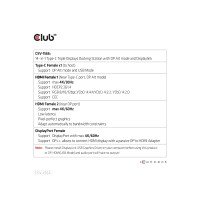 Produktbild för Club 3D - dockningsstation - USB-C - 2 x HDMI, DP - 1GbE