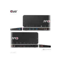 Produktbild för Club 3D - dockningsstation - USB-C - 2 x HDMI, DP - 1GbE
