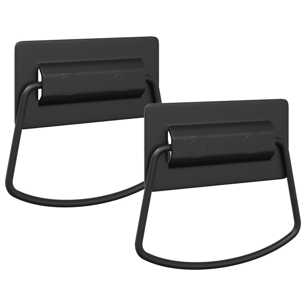 Produktbild för Skåpshandtag 2 pcs Svart 85 x 45 mm Metall