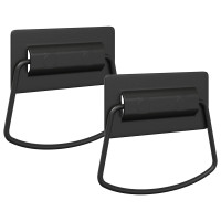 Produktbild för Skåpshandtag 2 pcs Svart 85 x 45 mm Metall