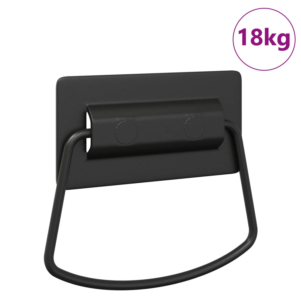 Produktbild för Skåpshandtag Svart 85 x 45 mm Metall