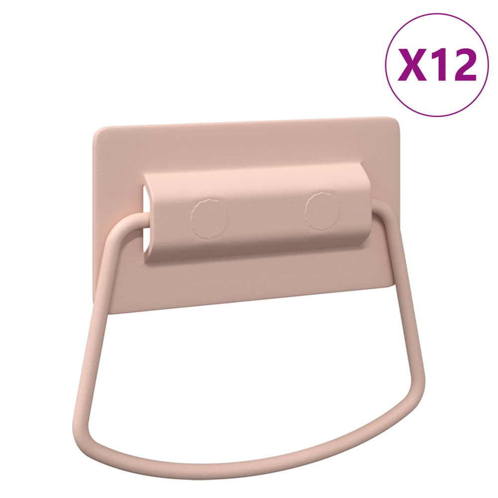 Produktbild för Skåpshandtag 12 pcs Rosa 85 x 45 mm Metall