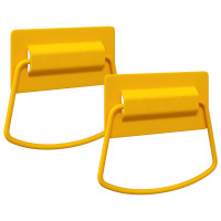 Produktbild för Skåpshandtag 2 pcs Senapsgul 85 x 45 mm Metall