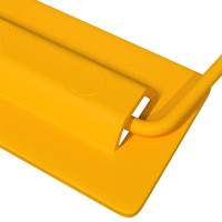 Produktbild för Skåpshandtag 2 pcs Senapsgul 85 x 45 mm Metall