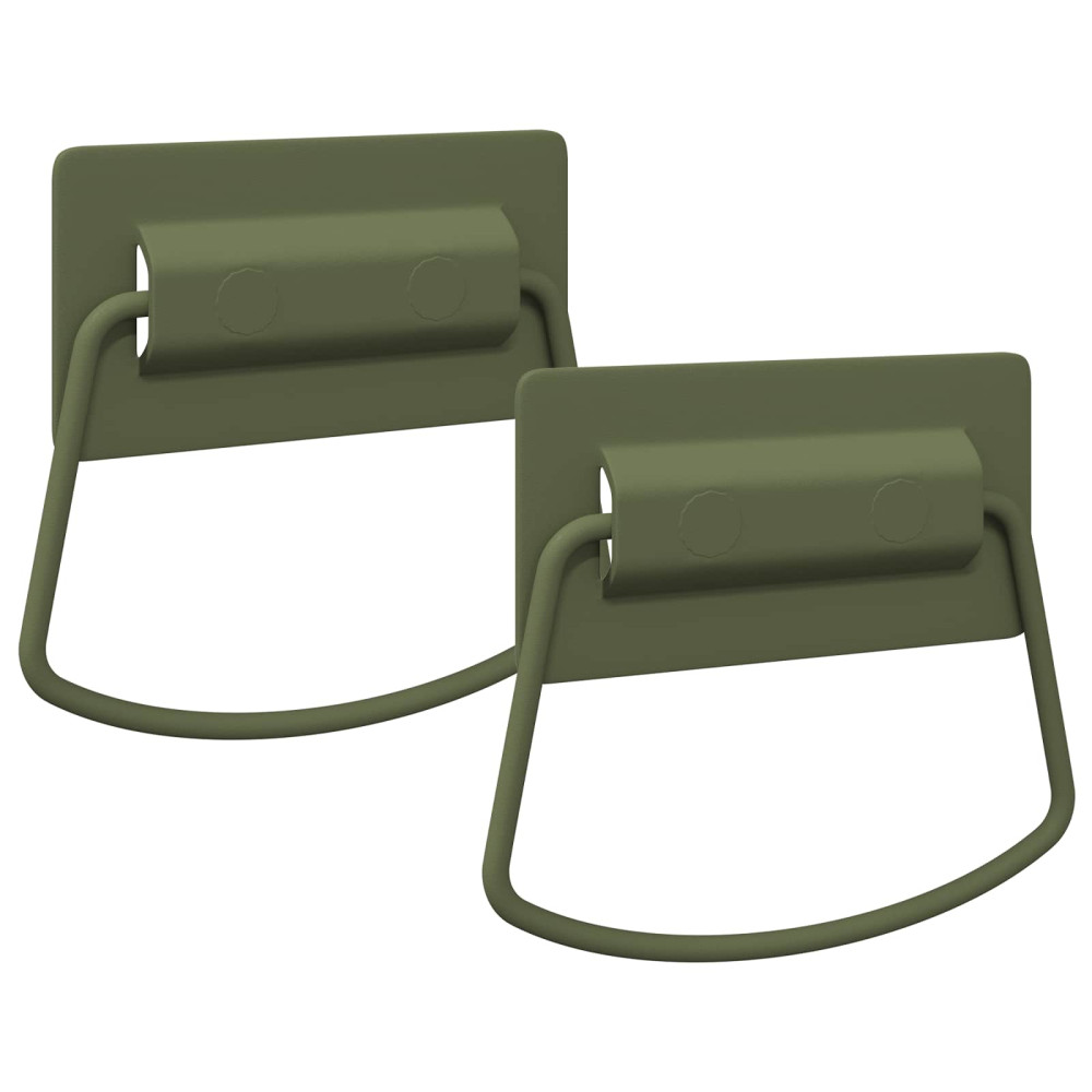 Produktbild för Skåpshandtag 2 pcs Olivgrön 85 x 45 mm Metall