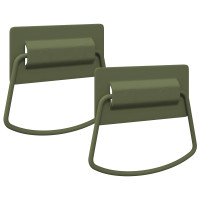 Produktbild för Skåpshandtag 2 pcs Olivgrön 85 x 45 mm Metall