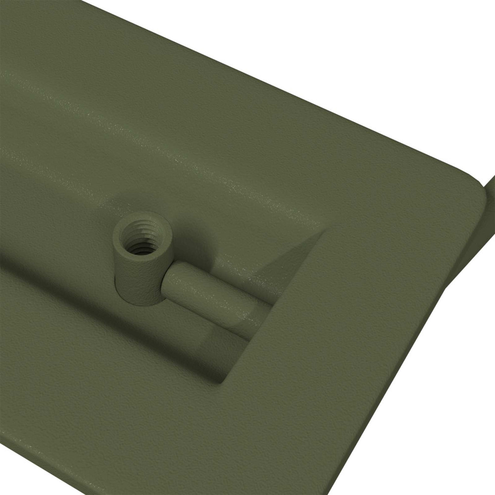 Produktbild för Skåpshandtag 2 pcs Olivgrön 85 x 45 mm Metall