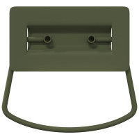 Produktbild för Skåpshandtag 12 pcs Olivgrön 85 x 45 mm Metall