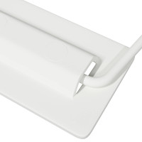 Produktbild för Skåpshandtag 2 pcs Vit 85 x 45 mm Metall