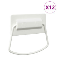 Produktbild för Skåpshandtag 12 pcs Vit 85 x 45 mm Metall
