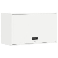 Produktbild för Vägghylla för garage Vit 90 x 40 x 53 cm Pulverlackerad stål