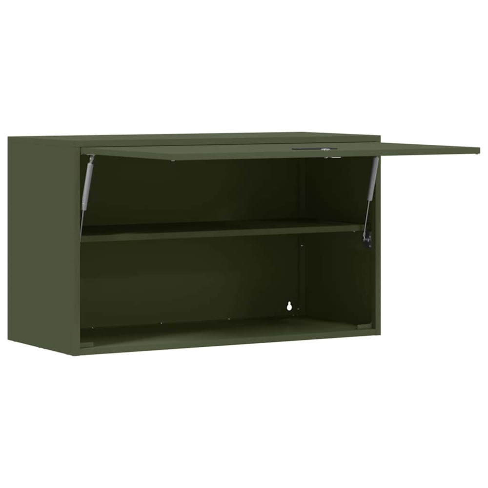 Produktbild för Vägghylla för garage Olivgrön 90 x 40 x 53 cm