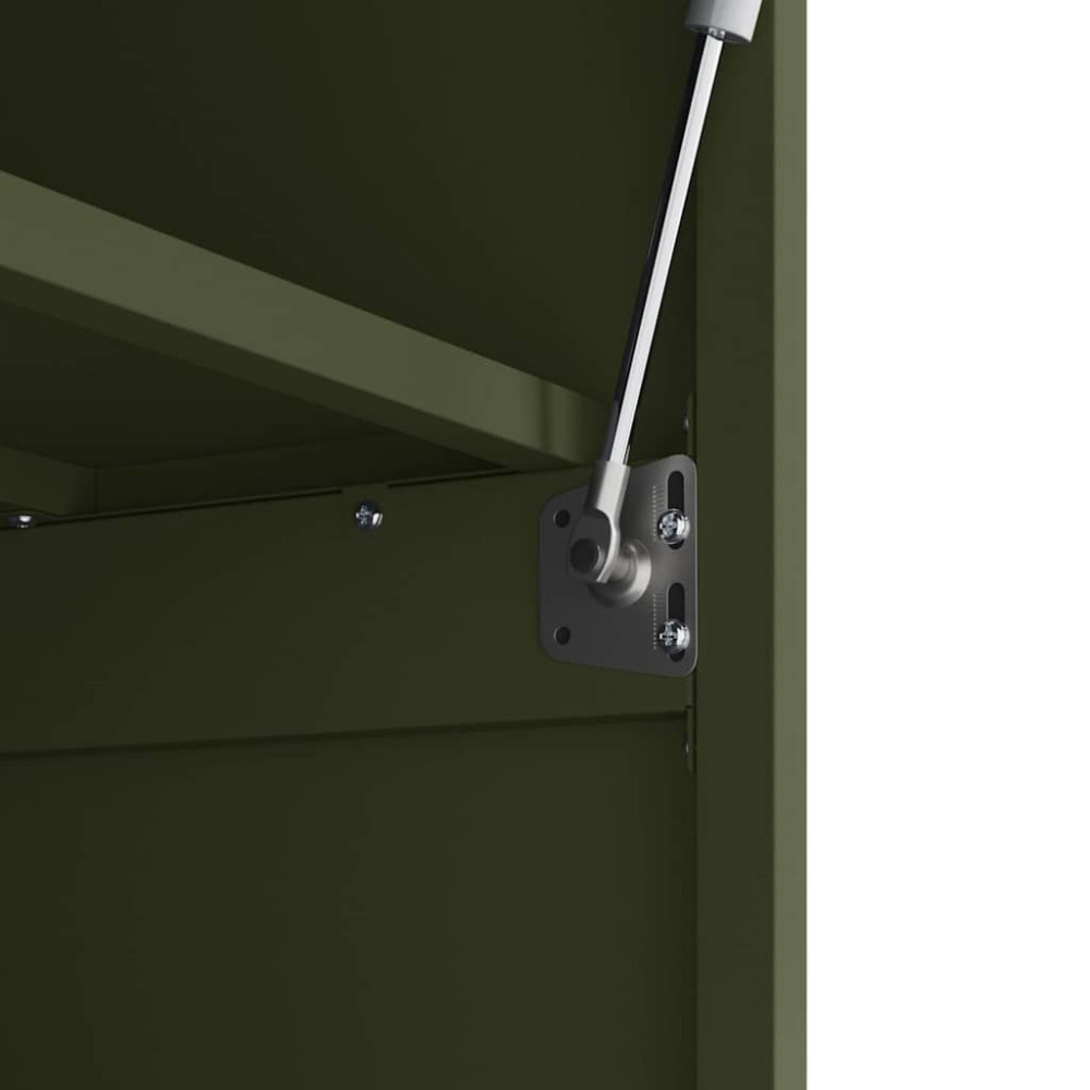 Produktbild för Vägghylla för garage Olivgrön 90 x 40 x 53 cm