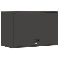 Produktbild för Vägghylla för garage Svart 80 x 40 x 53 cm Pulverlackerad stål