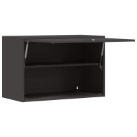 Produktbild för Vägghylla för garage Svart 80 x 40 x 53 cm Pulverlackerad stål
