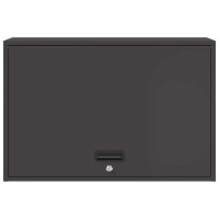 Produktbild för Vägghylla för garage Svart 80 x 40 x 53 cm Pulverlackerad stål