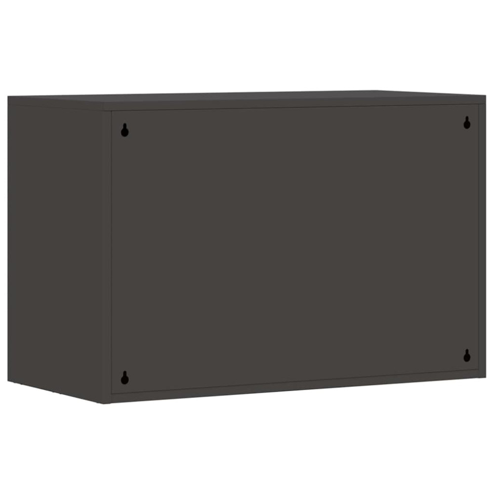 Produktbild för Vägghylla för garage Svart 80 x 40 x 53 cm Pulverlackerad stål