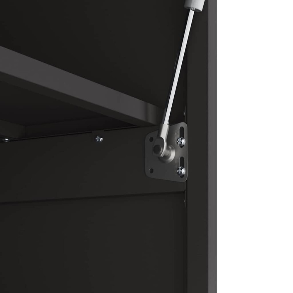 Produktbild för Vägghylla för garage Svart 80 x 40 x 53 cm Pulverlackerad stål