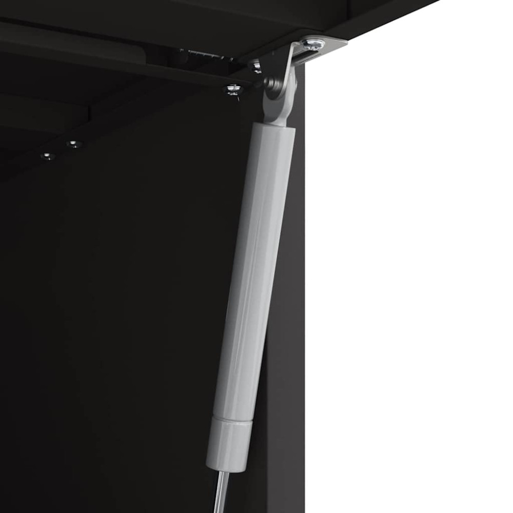 Produktbild för Vägghylla för garage Svart 80 x 40 x 53 cm Pulverlackerad stål
