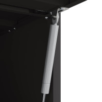 Produktbild för Vägghylla för garage Svart 80 x 40 x 53 cm Pulverlackerad stål