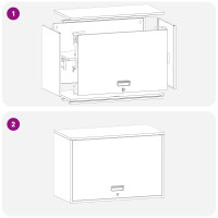 Produktbild för Vägghylla för garage Vit 80 x 40 x 53 cm Pulverlackerad stål