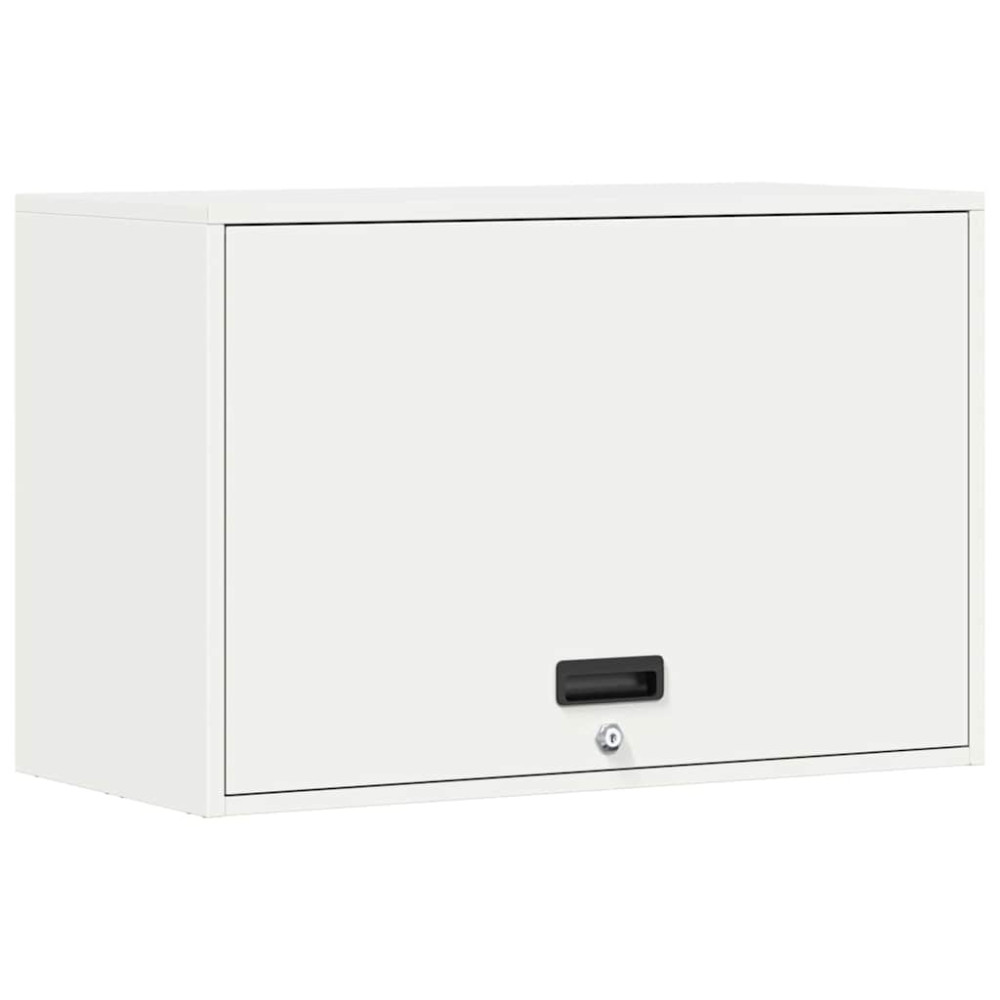 Produktbild för Vägghylla för garage Vit 80 x 40 x 53 cm Pulverlackerad stål