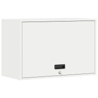 Produktbild för Vägghylla för garage Vit 80 x 40 x 53 cm Pulverlackerad stål