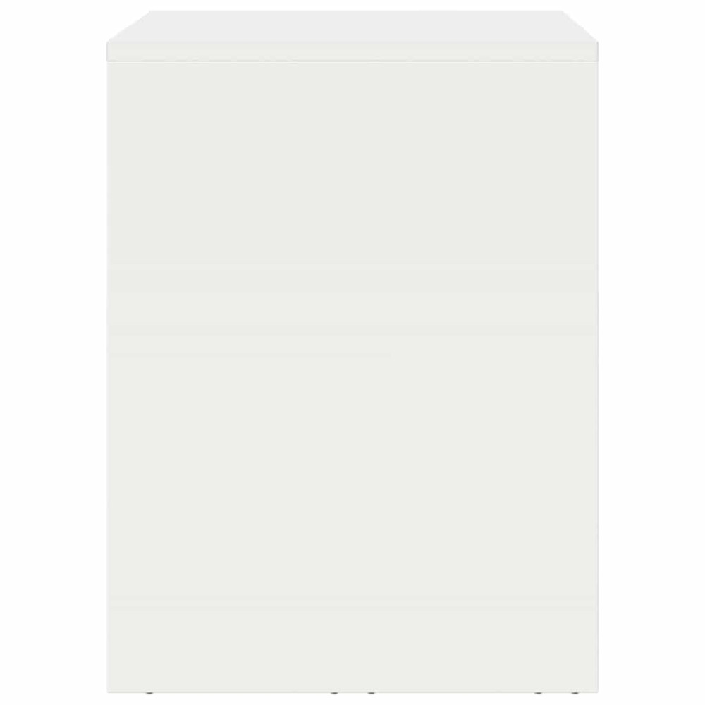 Produktbild för Vägghylla för garage Vit 80 x 40 x 53 cm Pulverlackerad stål