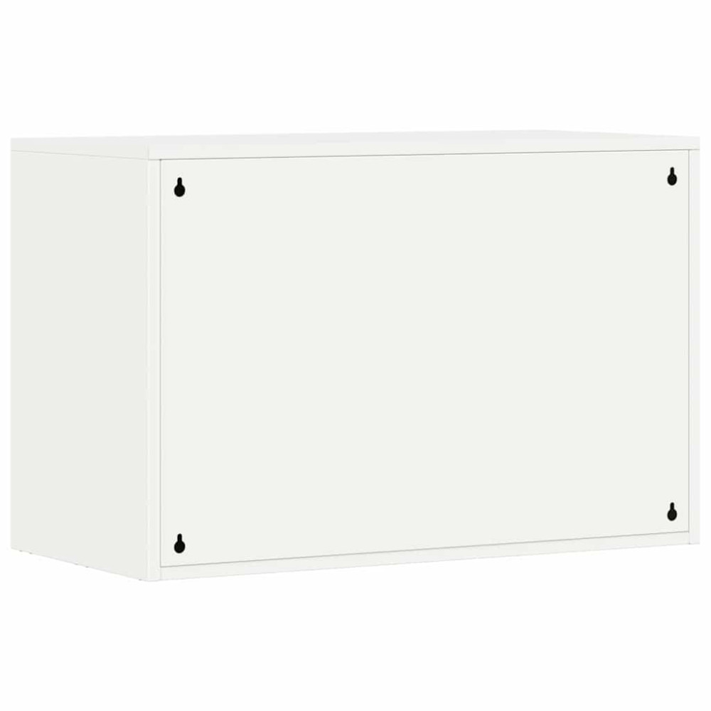 Produktbild för Vägghylla för garage Vit 80 x 40 x 53 cm Pulverlackerad stål