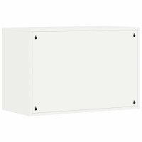 Produktbild för Vägghylla för garage Vit 80 x 40 x 53 cm Pulverlackerad stål