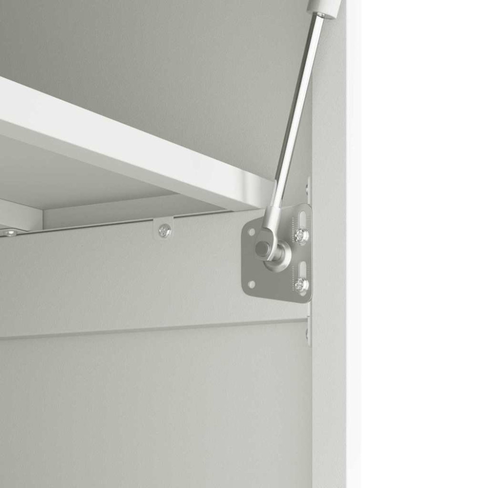 Produktbild för Vägghylla för garage Vit 80 x 40 x 53 cm Pulverlackerad stål