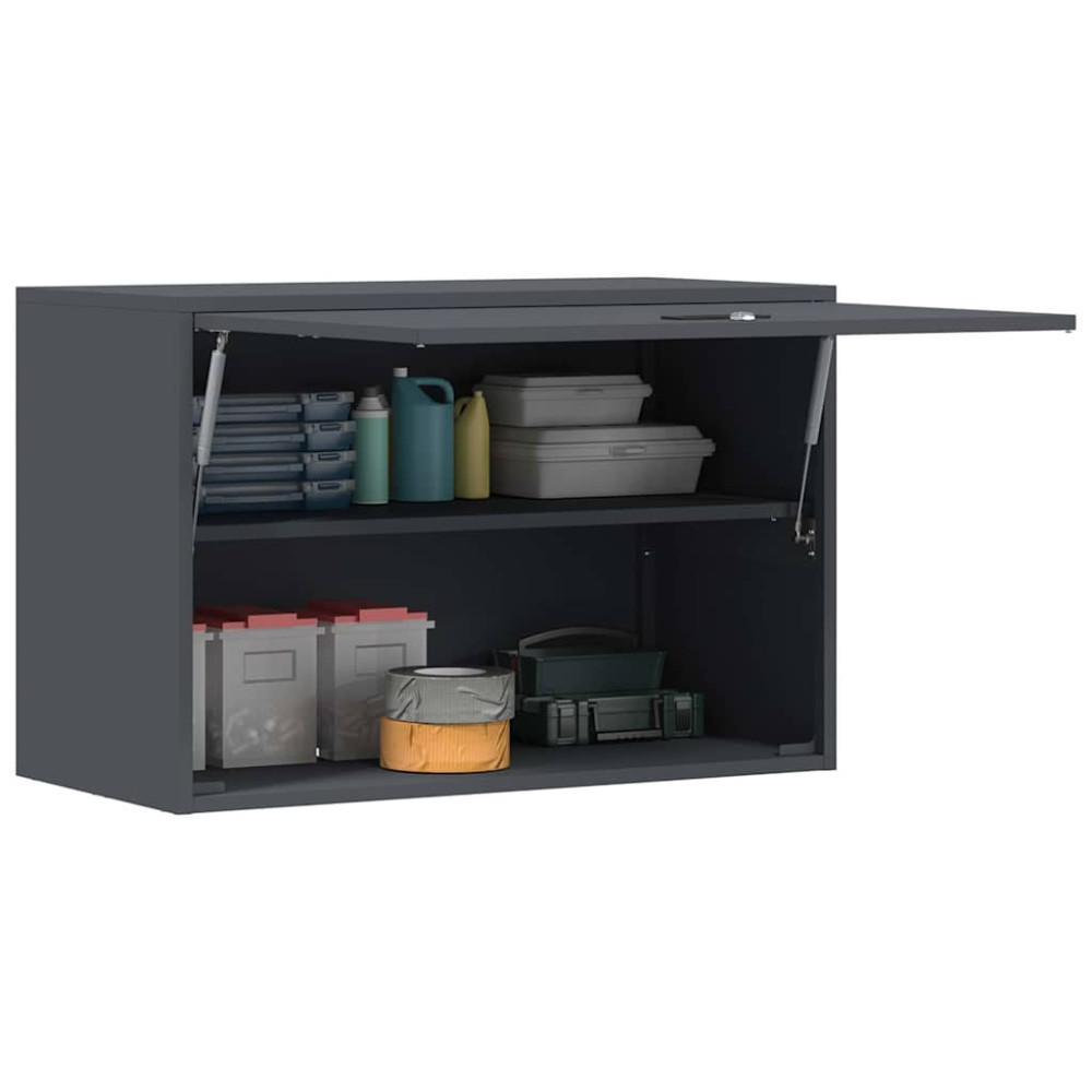 Produktbild för Vägghylla för garage Antracit 80 x 40 x 53 cm