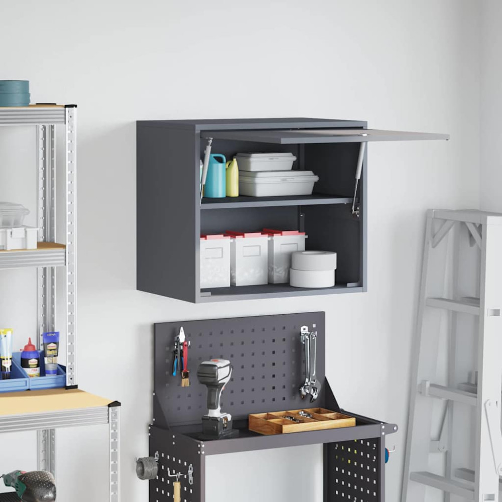 Produktbild för Vägghylla för garage Antracit 60 x 40 x 53 cm