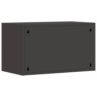 Produktbild för Vägghylla för garage Svart 60 x 33 x 35 cm Pulverlackerad stål
