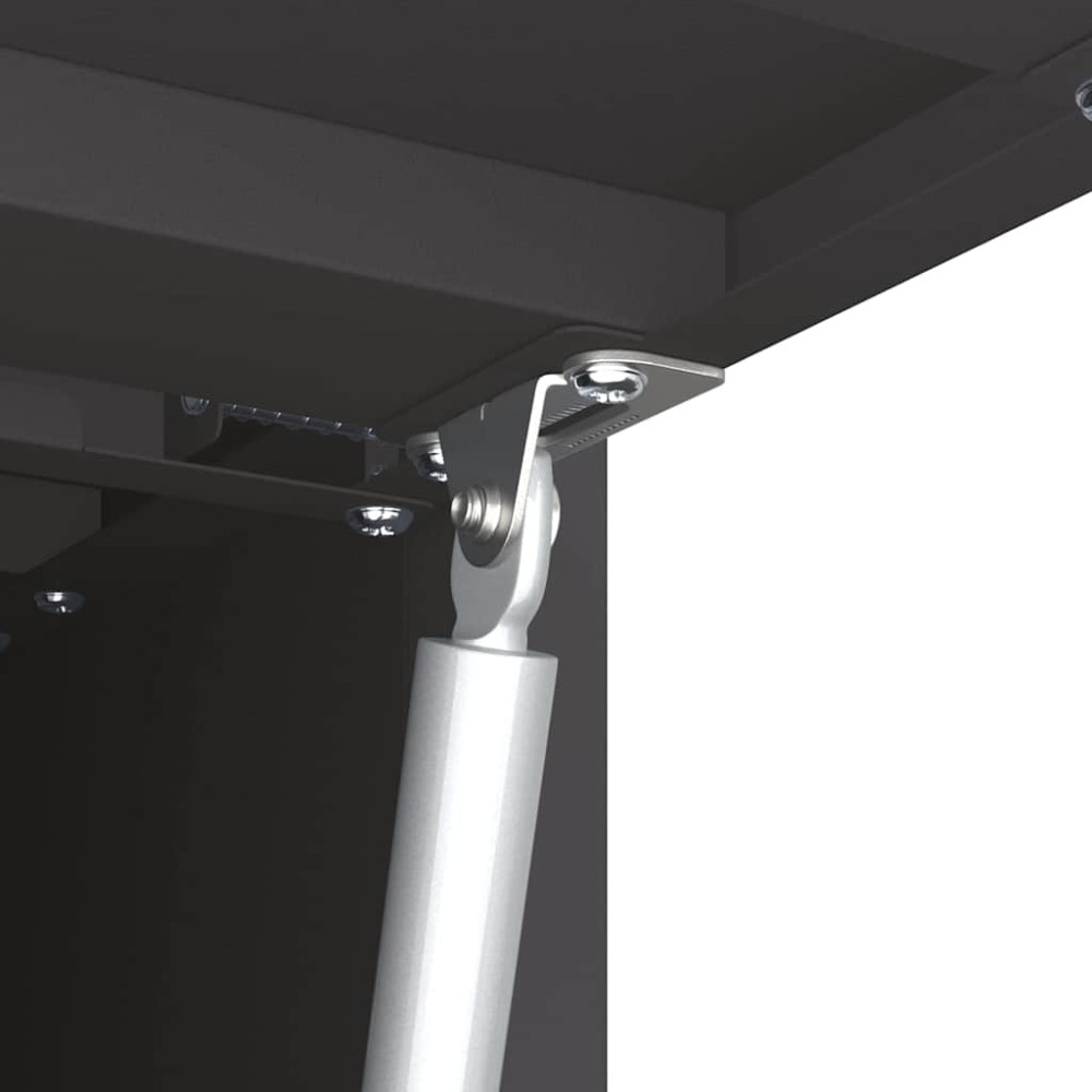 Produktbild för Vägghylla för garage Svart 60 x 33 x 35 cm Pulverlackerad stål