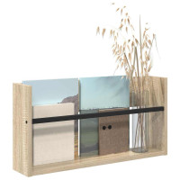 Produktbild för Tidningshylla Sonoma-ek 60 x 12 x 30 cm Konstruerat trä